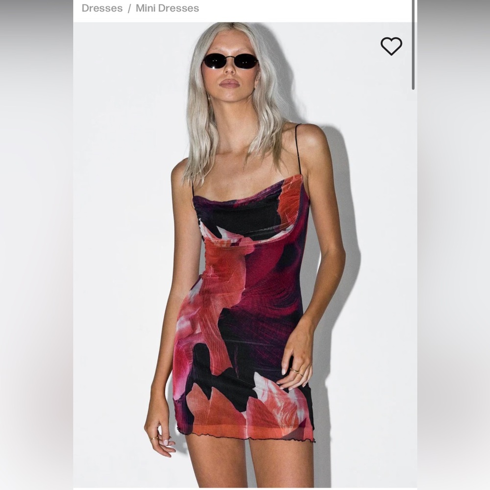 Princess Polly red / black mini dress size 0